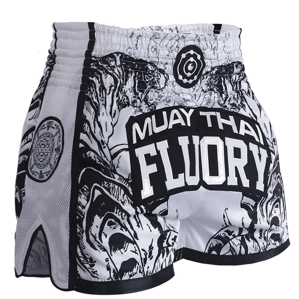 FLUORY Thai Boxing Shorts Fairtex Shorts Free Combat Mixed Martial Arts Boxing Training Match Pants MMA Shorts