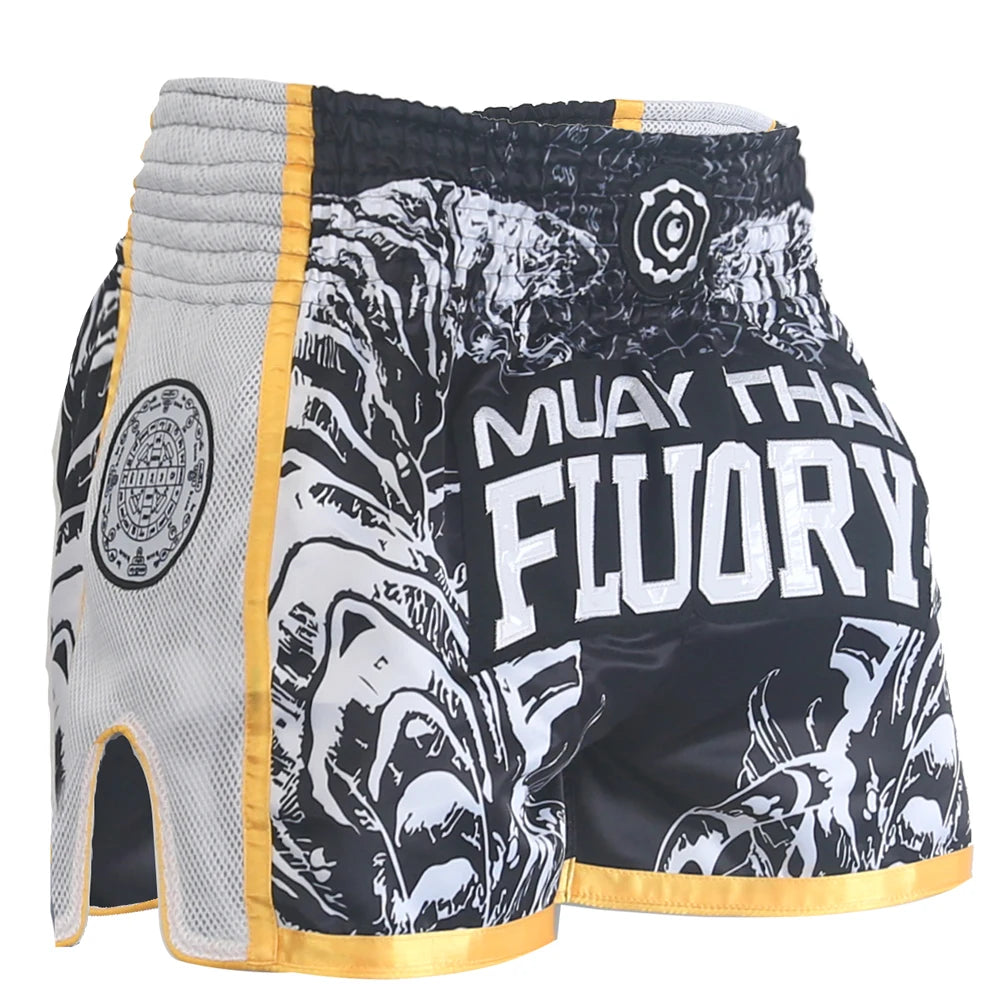 FLUORY Thai Boxing Shorts Fairtex Shorts Free Combat Mixed Martial Arts Boxing Training Match Pants MMA Shorts