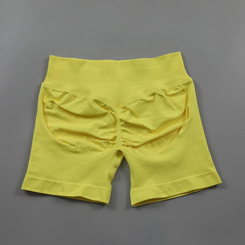 "Muscle Forge™ Sculpt Impact Shorts – Ribbed Waistband, Seamless Scrunch Bum, High Stretch Workout & Running Shorts
