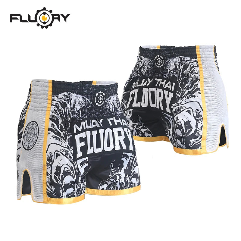FLUORY Thai Boxing Shorts Fairtex Shorts Free Combat Mixed Martial Arts Boxing Training Match Pants MMA Shorts