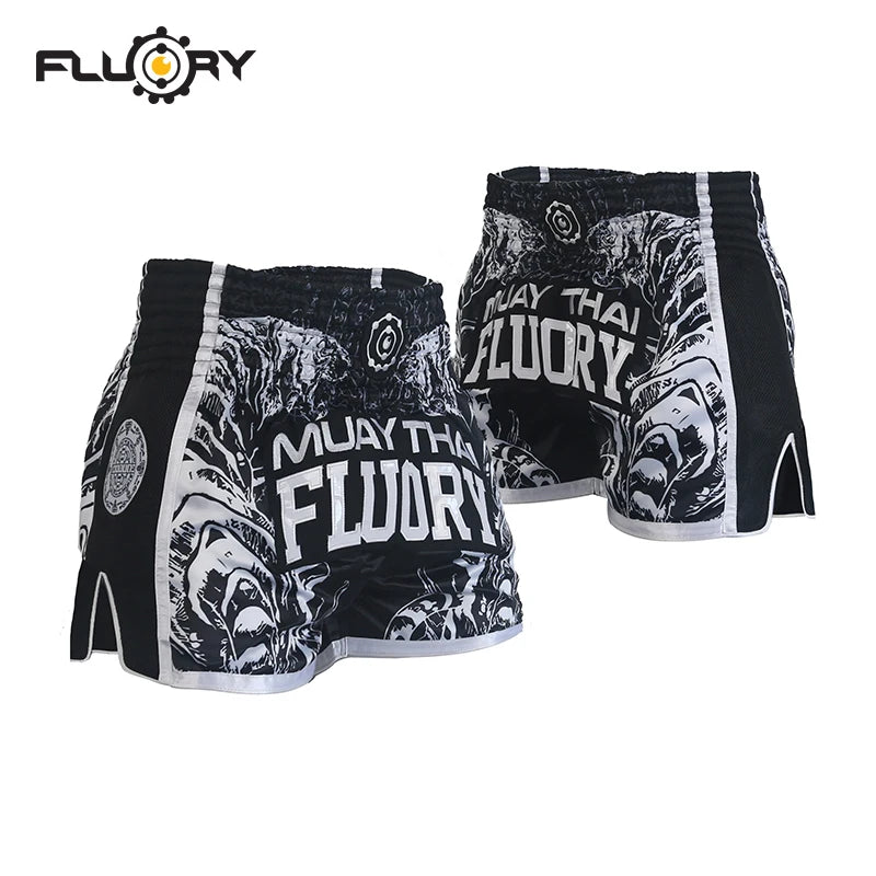 FLUORY Thai Boxing Shorts Fairtex Shorts Free Combat Mixed Martial Arts Boxing Training Match Pants MMA Shorts