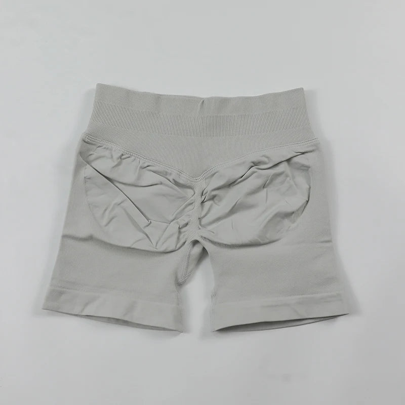 "Muscle Forge™ Sculpt Impact Shorts – Ribbed Waistband, Seamless Scrunch Bum, High Stretch Workout & Running Shorts